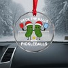 Pickleball Glass Ornament – Handcrafted Hanging Decoration, Elegant Sports Keepsake with Unique Pickleball Design - 4 of 4