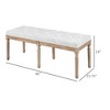 46" Linen Upholstered Bedroom Bench, French End of Bed Bench with Thick Padded Cushion and Wooden Legs - 3 of 4