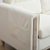 VYNXARIA Comfortable Solid Wood Three-Seater Sofa - Soft Cushions, Durable and Long-lasting,79.5in Sofa Couch for Living Room,Beige - 3 of 4