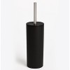Home Mart Goods Modern Black Toilet Brush Set with Holder - 15" Tall - 2 of 3