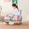 Infans Kids Rocking Chair Upholstered Flannel Children Rocker with Comfy Backrest - 3 of 4