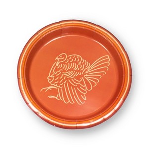 10ct 10" Thanksgiving Paper Party XL Plate Turkey - 1 of 3