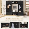 78" Modular Hall Tree with Storage Bench & Drawers, 4-in-1 Entryway Mudroom Organizer with Cabinets & 7 Hooks-3irtyhousy - 2 of 4