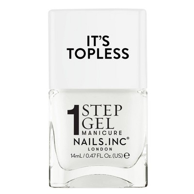 Nails.INC It’s Topless, 4-in-1 Base Coat, Treatment, Color and Top Coat 1-Step Gel Nail Polish - 0.47 fl oz