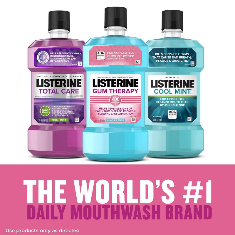 Listerine Gum Therapy Antiseptic Mouthwash - Glacier Mint - 16.9 fl oz, 3 of 10