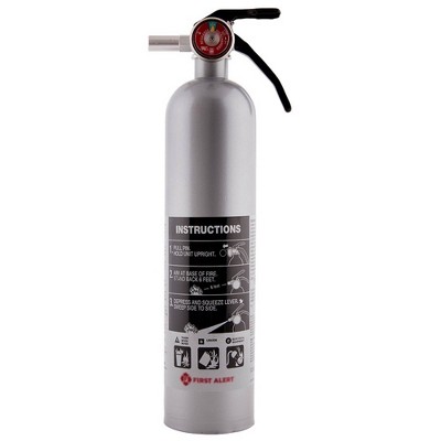 First Alert DHOME1 Designer Home Multipurpose ABC Rechargeable Fire Extinguisher Gray