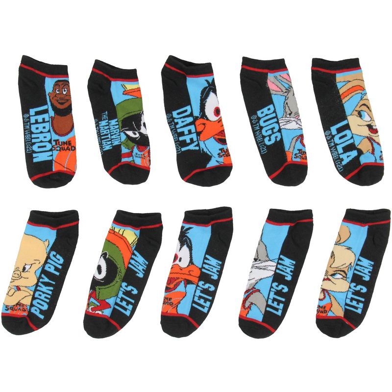Space Jam A New Legacy Adult 5 Pack Mix And Match Unisex No Show Ankle Socks Multicoloured, 3 of 5