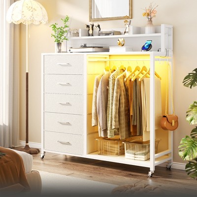 Aheaplus Dresser with 5 Drawers, Closet Storage