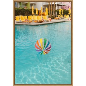 Amanti Art Palm Springs Pool Day by Bethany Young Canvas Wall Art Print Framed - 1 of 4
