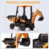4 in 1 JCB Ride On Excavator, 12V Kids Excavator Ride On Toy with Remote Control & Front Loader & Digger - 2 of 4