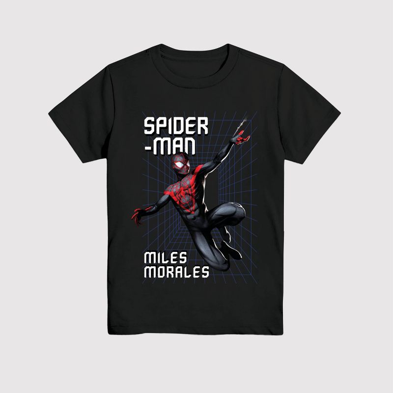 Boys&#39; Marvel Spider-Man: Miles Morales Short Sleeve Graphic T-Shirt - Black, 1 of 4