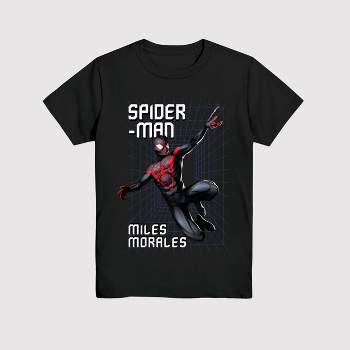Boys' Marvel Spider-Man: Miles Morales Short Sleeve Graphic T-Shirt - Black