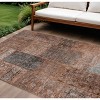 Terra Cotta Copper And Charcoal Patchwork Washable Indoor Outdoor Area Rug - 2 of 4