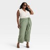 Women's High-Rise Wide Leg Cropped Palazzo Pants - Ava & Viv™ - 3 of 3