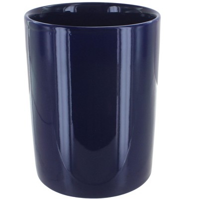 Blue Rose Polish Pottery Cobalt Utensil Jar