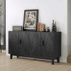 Modern Medieval Style Buffet Cabinet,Side Cabinet, Decorative for Living Room, Dining Room, Entrance, Corridor, Kitchen,Black - 2 of 4