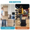 2 in 1 Foldable Hand Truck Utility Cart, Folding Grocery Cart, Heavy Duty Collapsible Shopping Cart with a Removable Waterproof Bag - 4 of 4