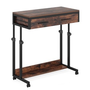 Tribesigns Portable Desk with Drawers, Mobile Laptop Desk with Wheels, Small Standing Desk for Home Office - 1 of 4