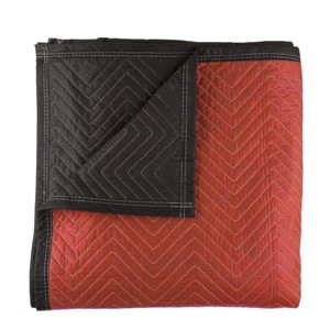 Stalwart 72x80 Weighted Moving Blanket, Red - 1 of 4