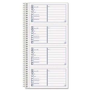 TOPS Petty Cash Receipt Book 5 1/2 x 11 Two-Part Carbonless 200 Sets/Book 4109 - 1 of 2