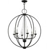 Livex Lighting Arabella 6 - Light Pendant in  Black/Brushed Nickel - 4 of 4