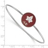 Black Bow Jewelry Sterling Silver Alpha Phi Greek Life Bangle Bracelet 7 Inch - 2 of 3