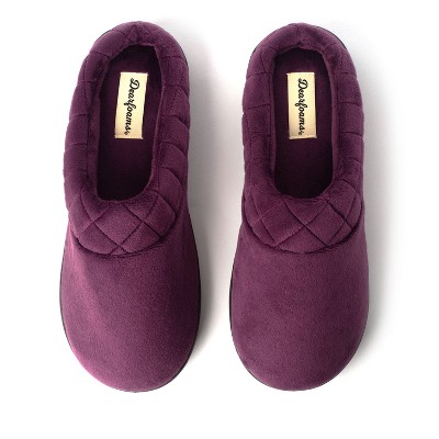 Dearfoams Women's Darcy Velour Clog Slippers - Microfiber With Memory Foam, Quilted Cuff - View #9