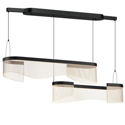 ET2 Lighting Sonata 2 - Light Island Pendant Light in  Black