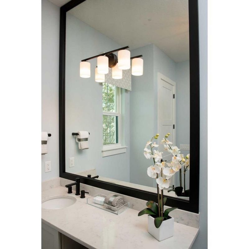 Progress Lighting Replay Collection 3-Light Bath Vanity, Polished Nickel, Shade Included, 2 of 6