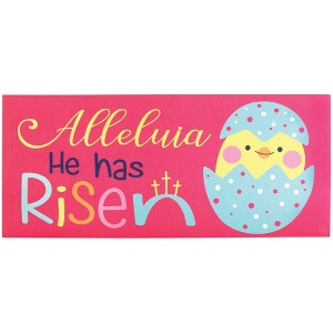 Dicksons Alleluia He Has Risen Decorative Multicolor 22 x 10 Rubber Doormat Insert with Rubber Backing - 1 of 1