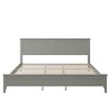 NicBex Modern White/Gray Platform Bed Frame with Headboard,Solid Wood Full/Queen/King Bed Frame with Slat Support,No Box Spring Required,Easy Assembly - 4 of 4