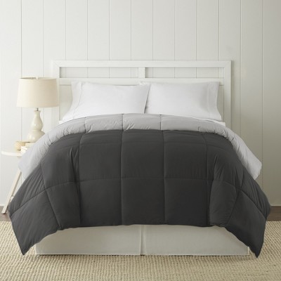 Twin Carbon and Steel Reversible Microfiber Comforter