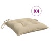 vidaXL Chair Cushions 4 pcs Beige 15.7"x15.7"x2.8" Oxford Fabric - 2 of 4