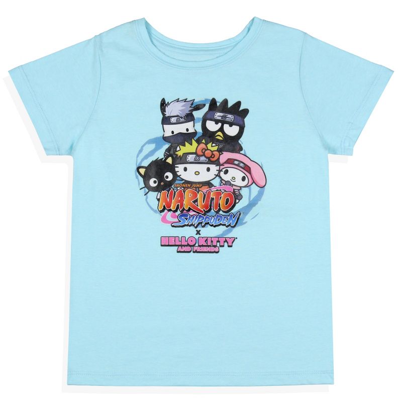 Naruto Shippuden X Sanrio Girls' Hello Kitty And Friends T-Shirt Tee Kids, 1 of 4