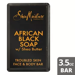 SheaMoisture African Black Soap Face and Body Bar Soap - 3.5oz