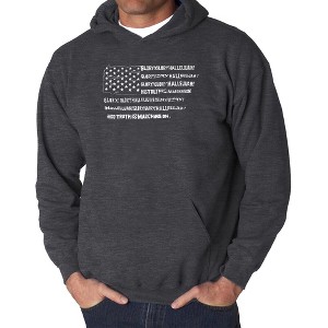 LA Pop Art Men's Word Art Hooded Sweatshirt - Glory Hallelujah Flag - 1 of 4