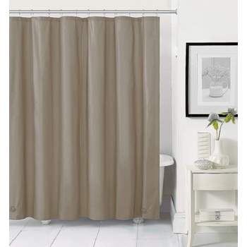 Kate Aurora Hotel Collection Heavy Duty Odor Free Mold & Mildew Resistant Extra Long Taupe Peva Vinyl Shower Liner - 72 In. W X 84 In. L