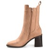 Journee Collection Women's Kaydia Square Toe Stacked High Ankle Booties - 2 of 4