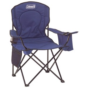 Coleman Quad Camping Outdoor Portable Camp Chair with Built-In Cooler - Blue - 1 of 4