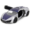 Lykan Hypersport Silver Metallic and Purple "Pink Slips" Series 1/32 Diecast Model Car by Jada - 2 of 4
