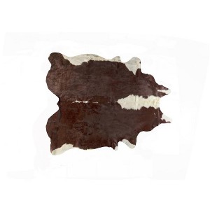 HomeRoots 5' X 7' Brown and White Cowhide Handmade Area Rug - 1 of 4