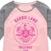 Girls' - Barbie - Barbie Land Dolls Rule Shirt Tail Raglan Graphic T-shirt - 2 of 4