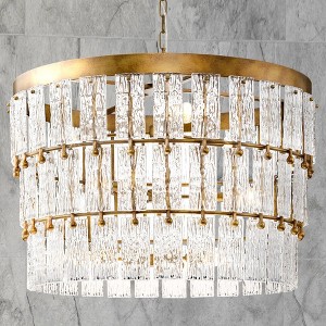 Urban Ambiance Luxury Glam Indoor Chandelier,  23-1/2''H x 32"W x 32''D,  Gold Ombre Finish, UHP4953 - 1 of 4
