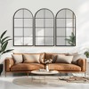 PexFix Iron Metal Frame Windowpane Wall Mirror Farmhouse Rustic Elegant Decor for Living Room Bedroom Bathroom Entryway - 3 of 4