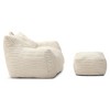 GDFStudio Edie 2 Piece Corduroy Bean Bag Chair with Ottoman - 4 of 4