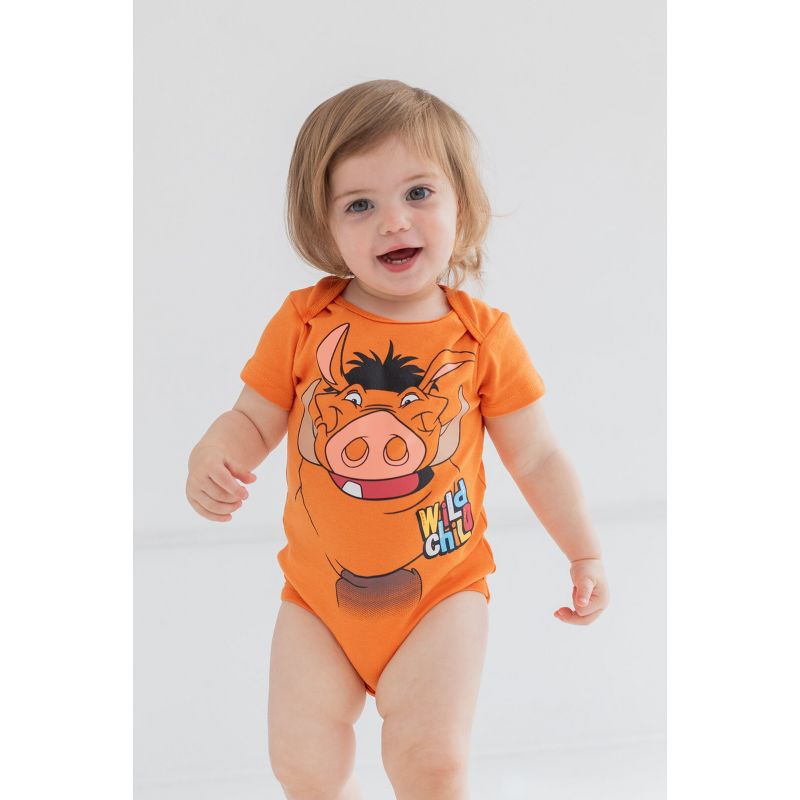 Disney Mickey Mouse Lion King Winnie the Pooh Pixar Toy Story Finding Nemo Baby 5 Pack Bodysuits Newborn to Infant, 4 of 10