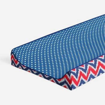 Bacati - MixNMatch Navy/Red Pin Dots Changing Pad Cover