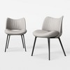 Luck Live Modern Patio Dining Chairs 2-Piece Outdoor Dining Armless Chairs Set,Gray/Metal, which is suitable for multiple scenarios. - 4 of 4