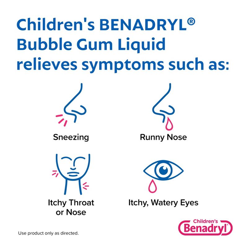Children's Benadryl Dye-Free Allergy Relief Liquid - Bubble Gum - Diphenhydramine - 4 fl oz, 4 of 12