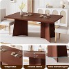 Dining Table for 6-8 People, 63" Modern Long Kitchen Table with Large Tabletop and Heavy Duty Pedestal Legs, Dinner Table for Home (Only Table) - 4 of 4